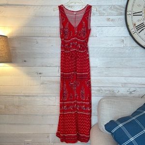 Maternity maxi dress with side slits